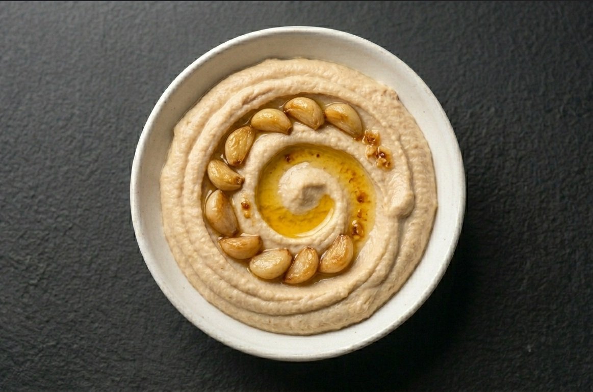 Geröstet Knoblauch Hummus